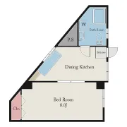 Shin-Tokunaga Bldg. No.406 Floor Plan