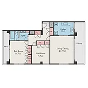 Tokunaga Negishidai Bldg. No.302 Floor Plan