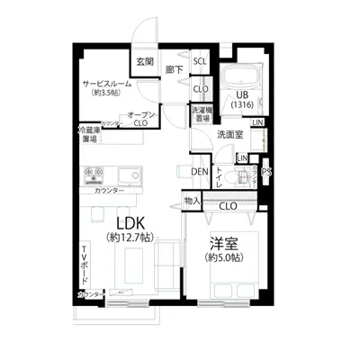 Yamashita-cho Condominium Bldg. 10F's Floor Plan