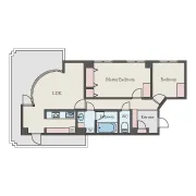 Elle Cour Azumagaoka No.501 Floor Plan