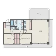 エルクール東ケ丘 505号室の間取図