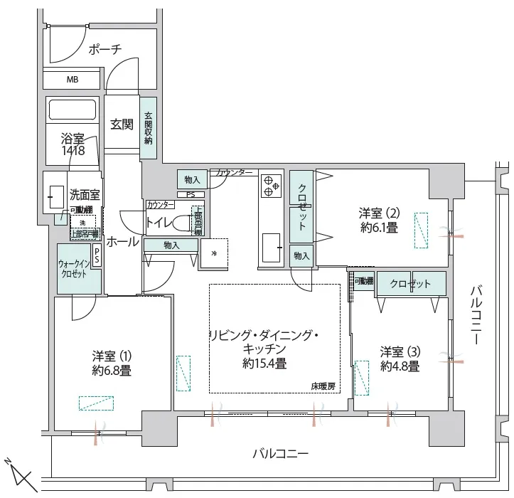 横濱ディアタワー 8階の物件画像1